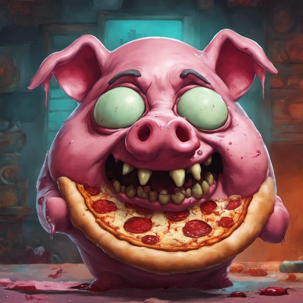 Horror Pig Mask in Invader Zim Style