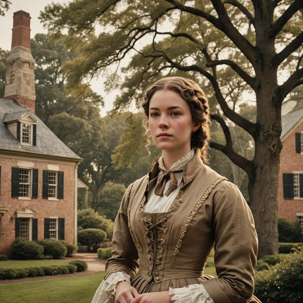 Colonial American Portrait of a Young Woman