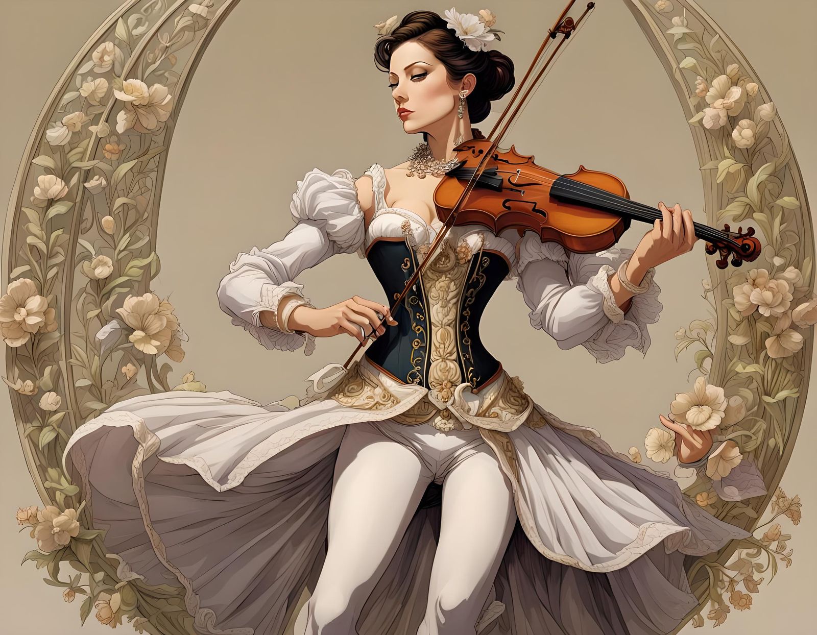 Dreamcore Fiddle in Dance Pose with Girdle