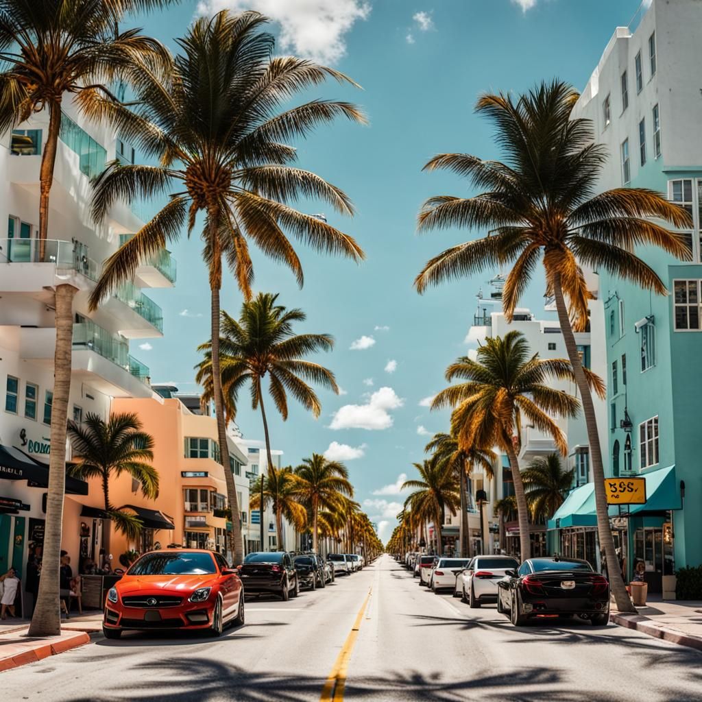 Miami South Beach in Vibrant Colors
