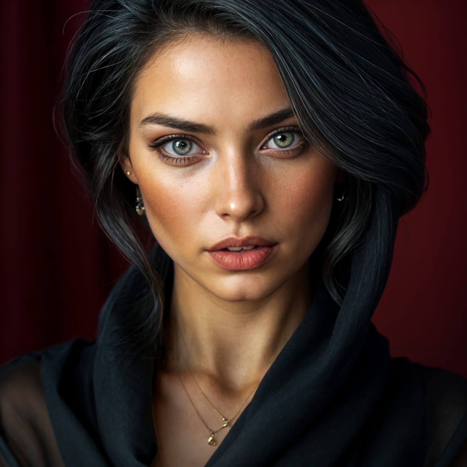 Sensual Beauty in Luminous Drapery