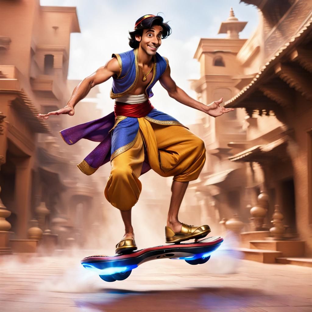 Aladdin on Hoverboard: A Futuristic Fairytale