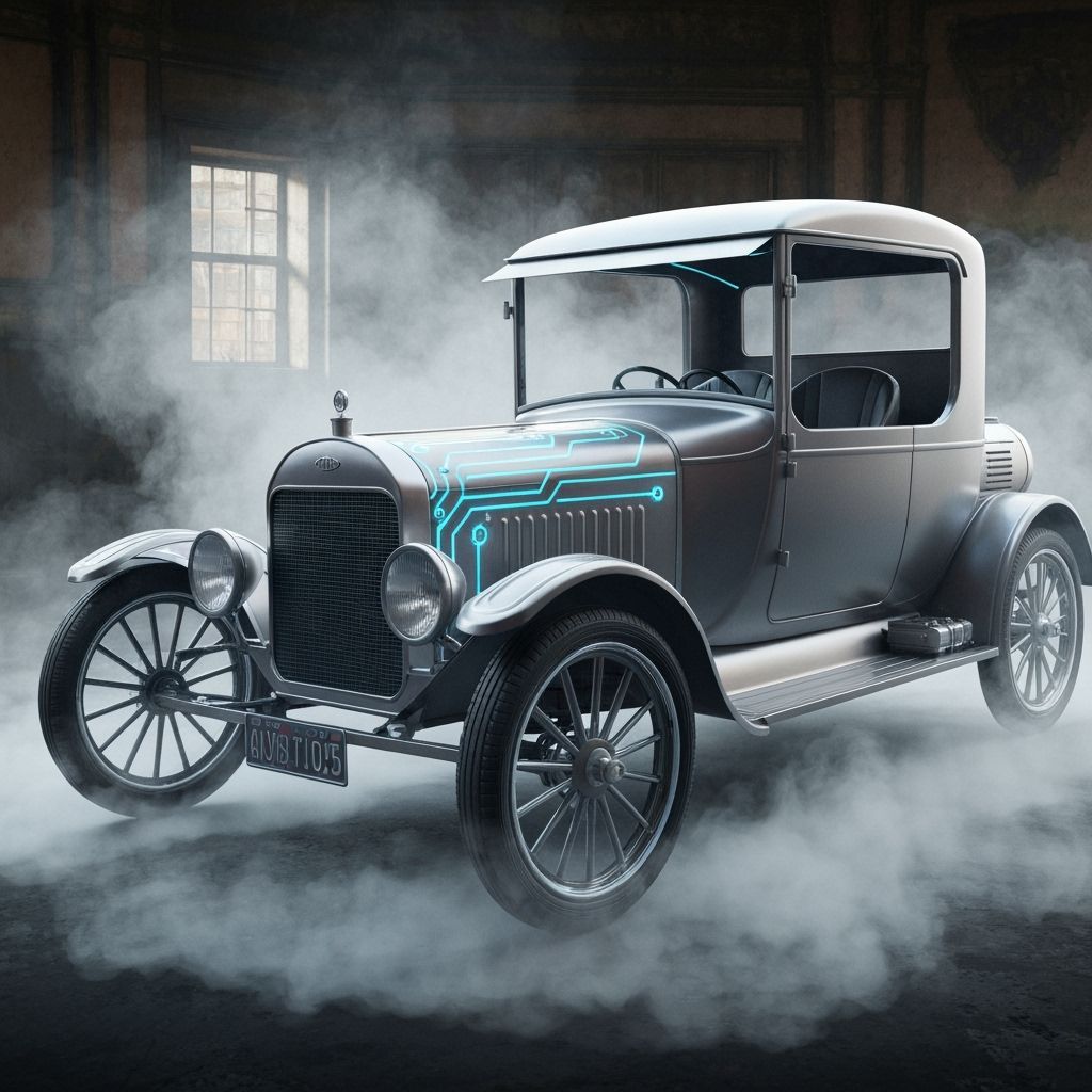Futuristic Electric Ford Model T Time Machine