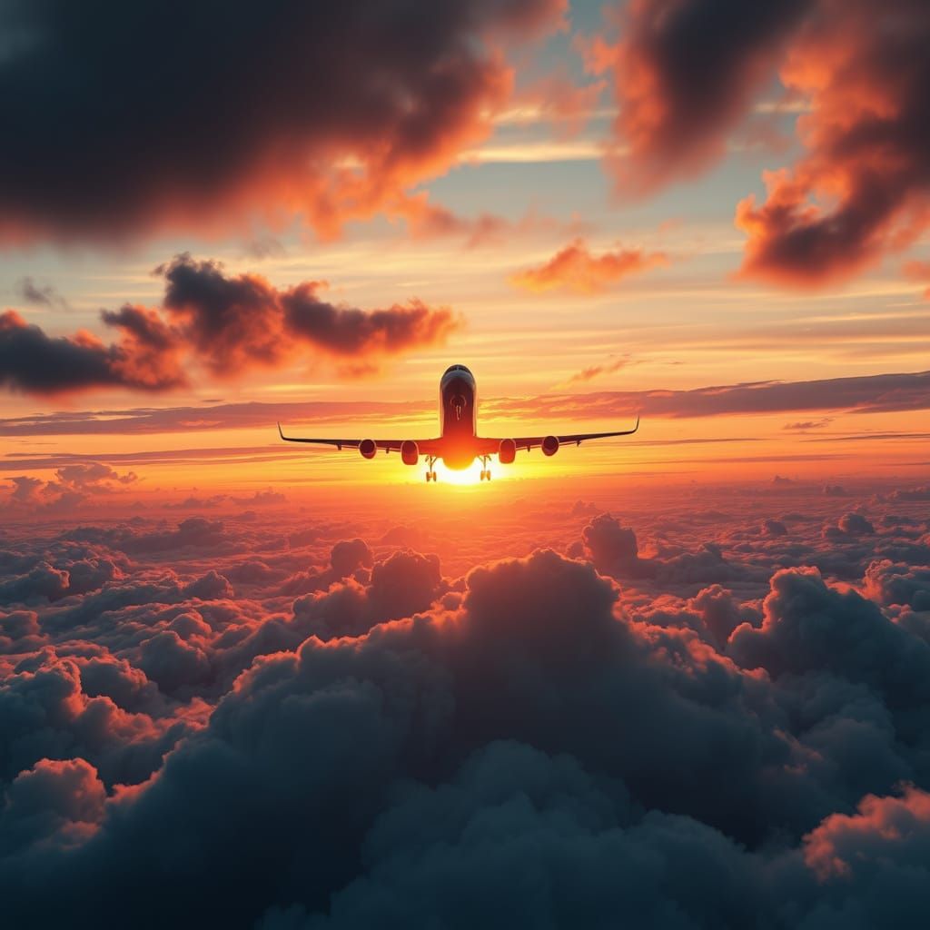 Aerodynamic Dreams in Vibrant Sunset Hues