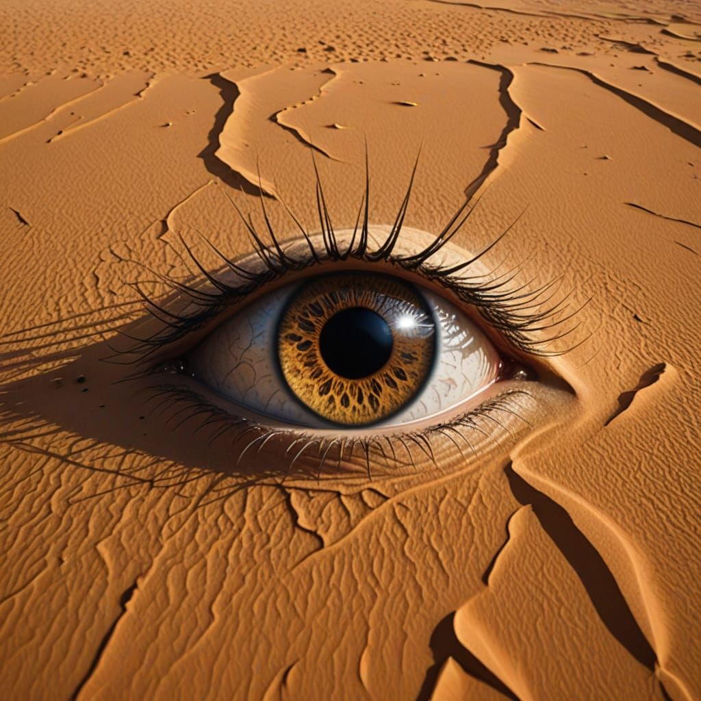 Mysterious Sahara Desert Circle in a Desert Landscape