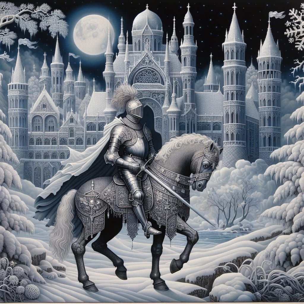 Medieval Winter Elegance in Gothic Style
