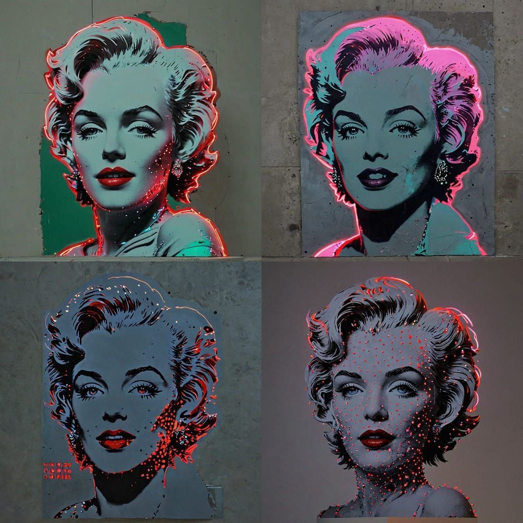 Vibrant Eco-Friendly Art Installation Honoring Marilyn Monro...