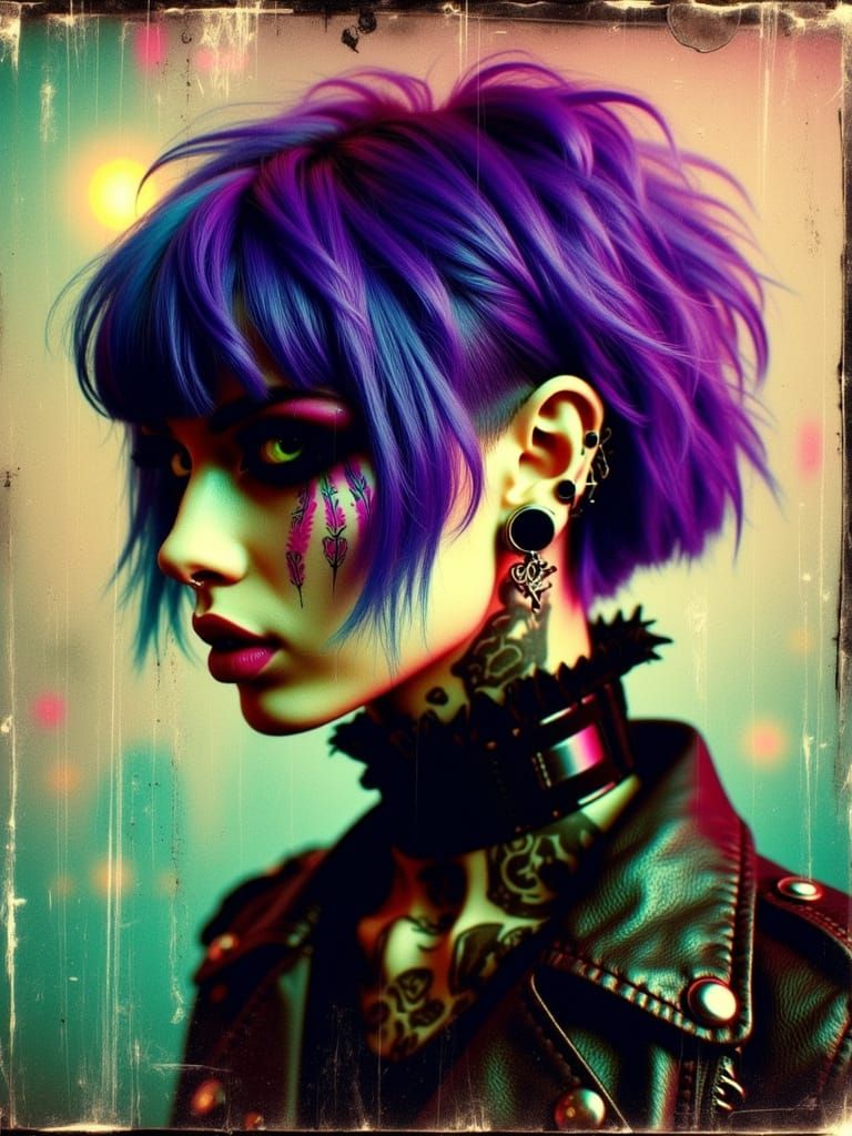 Gothic Woman Portrait in Despaircore Style