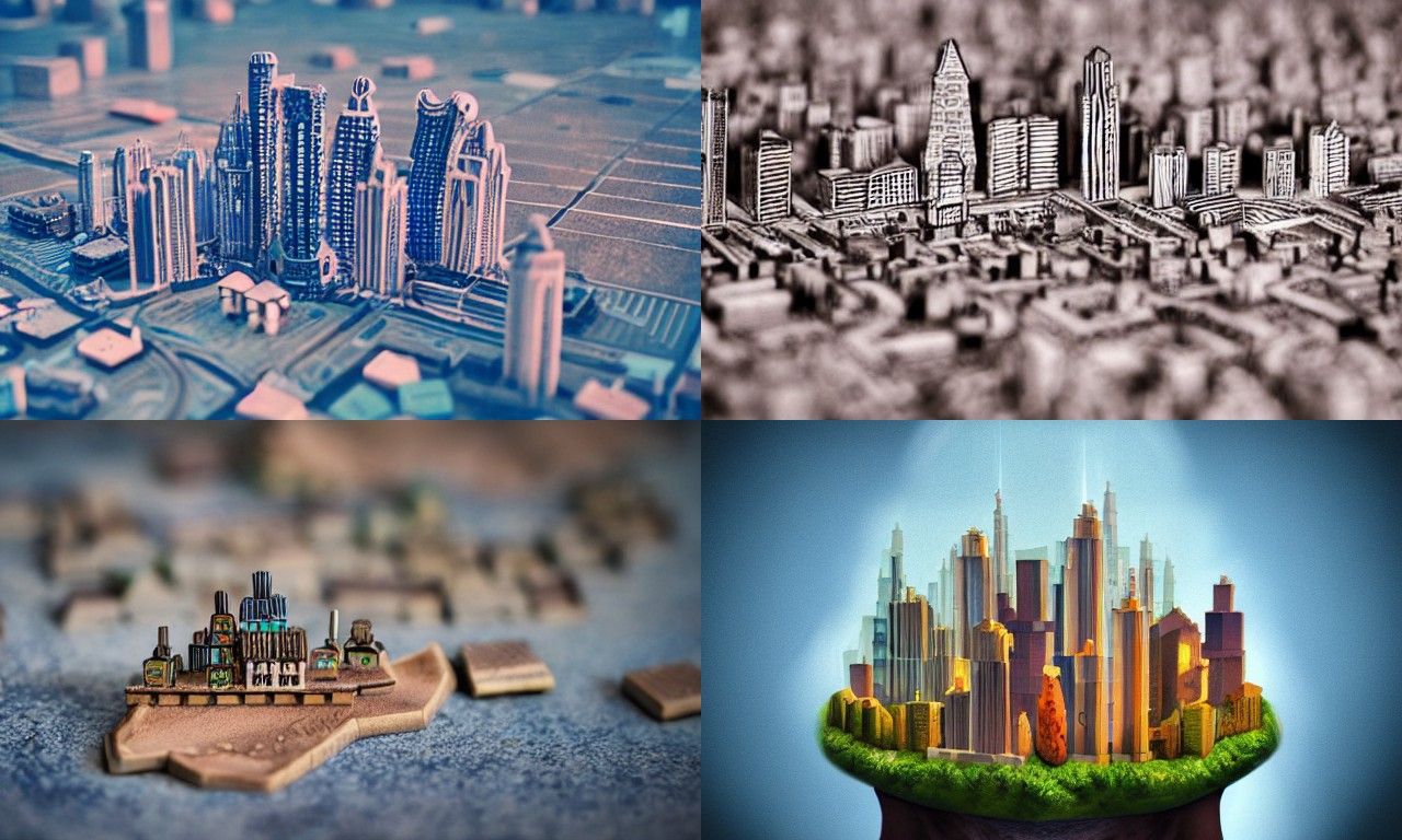 Surreal Tiny City Inside Human Chest