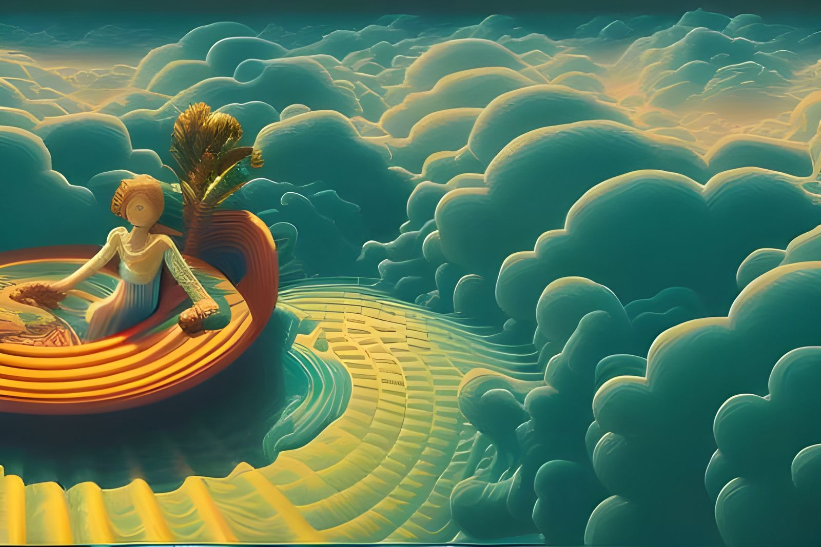 Foam Fantasy Landscape by Digital Illustrators