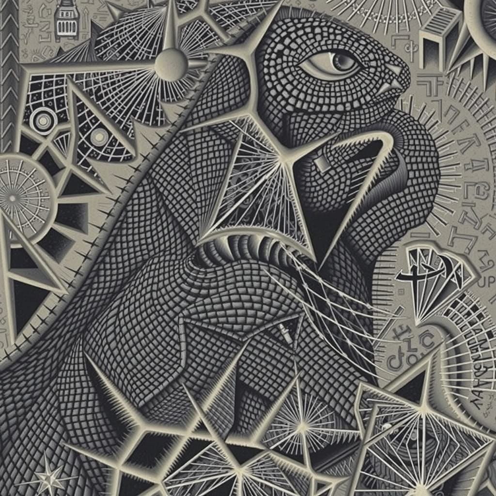 Snapchat Godzilla Bolt in Surrealist Style