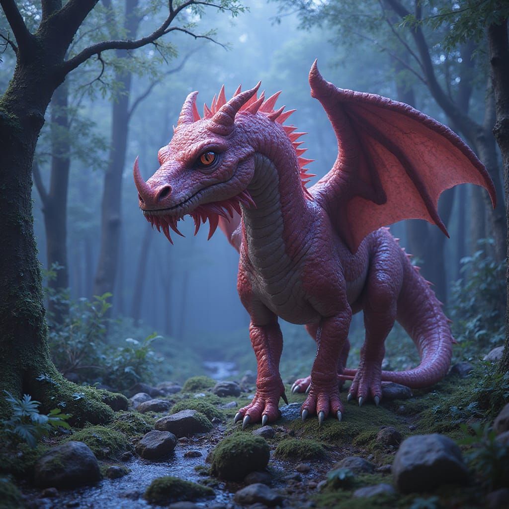Dragon Fantasy Concept Art in Deep, Vibrant Colors