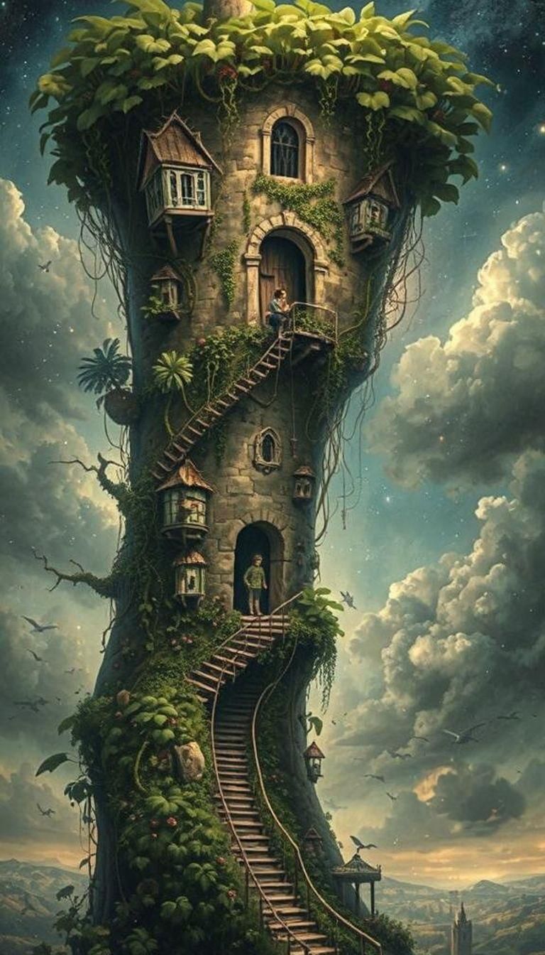 Fantasy Cloudscape in a Sunny Land