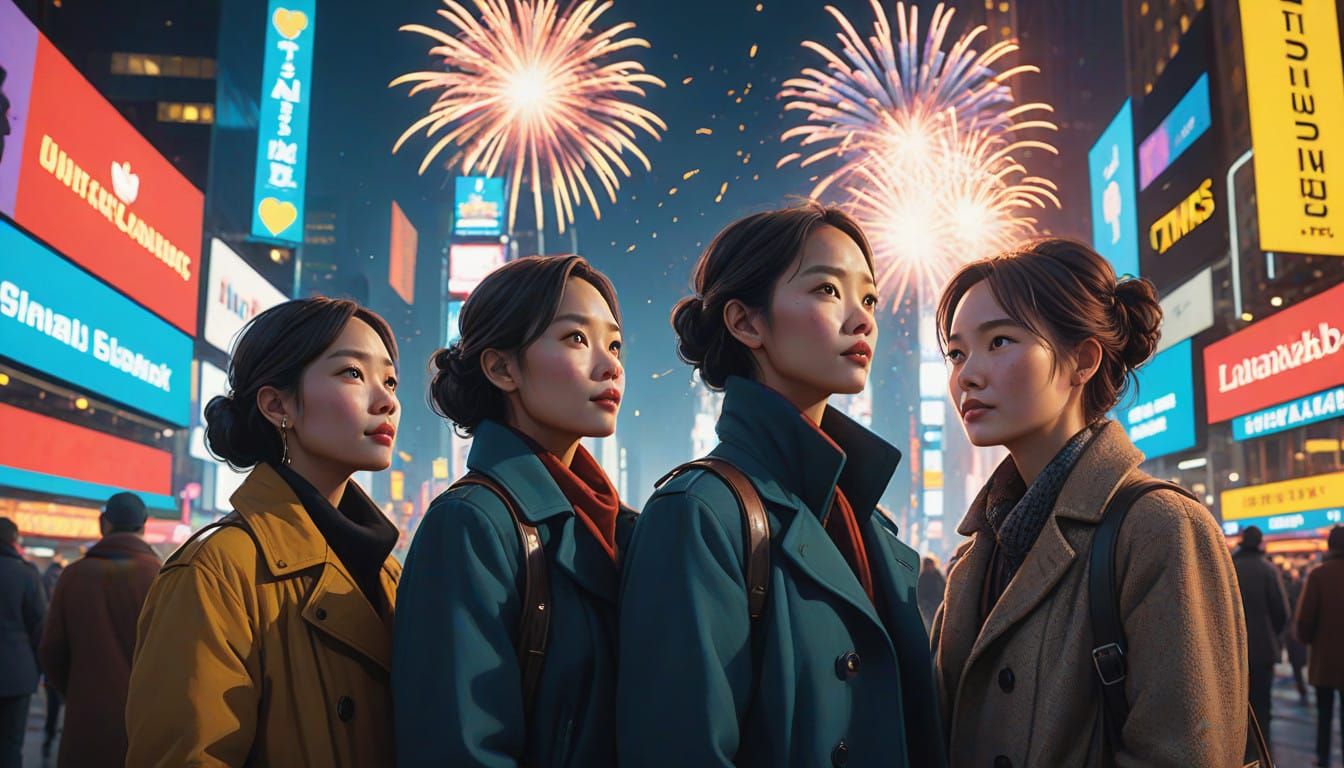 Mesmerizing Photorealistic Portraits Against NYC Times Squar...