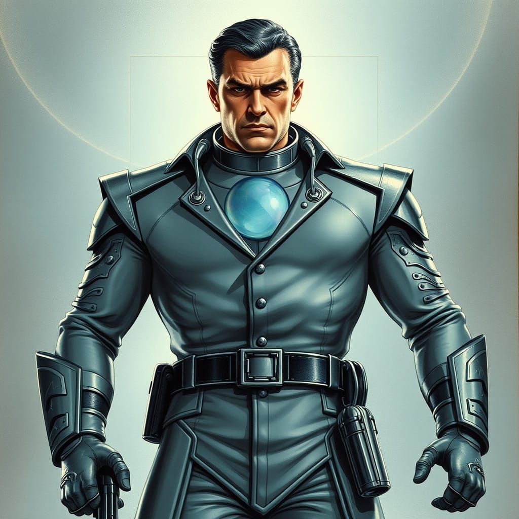 Grey Lensman Hero in Iconic Uniform