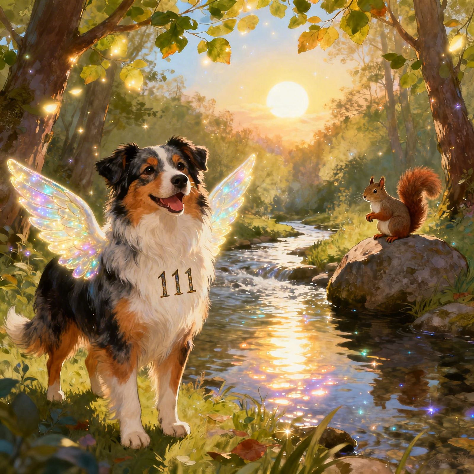 Whimsical Angelic Mini Aussie Protector by Creek