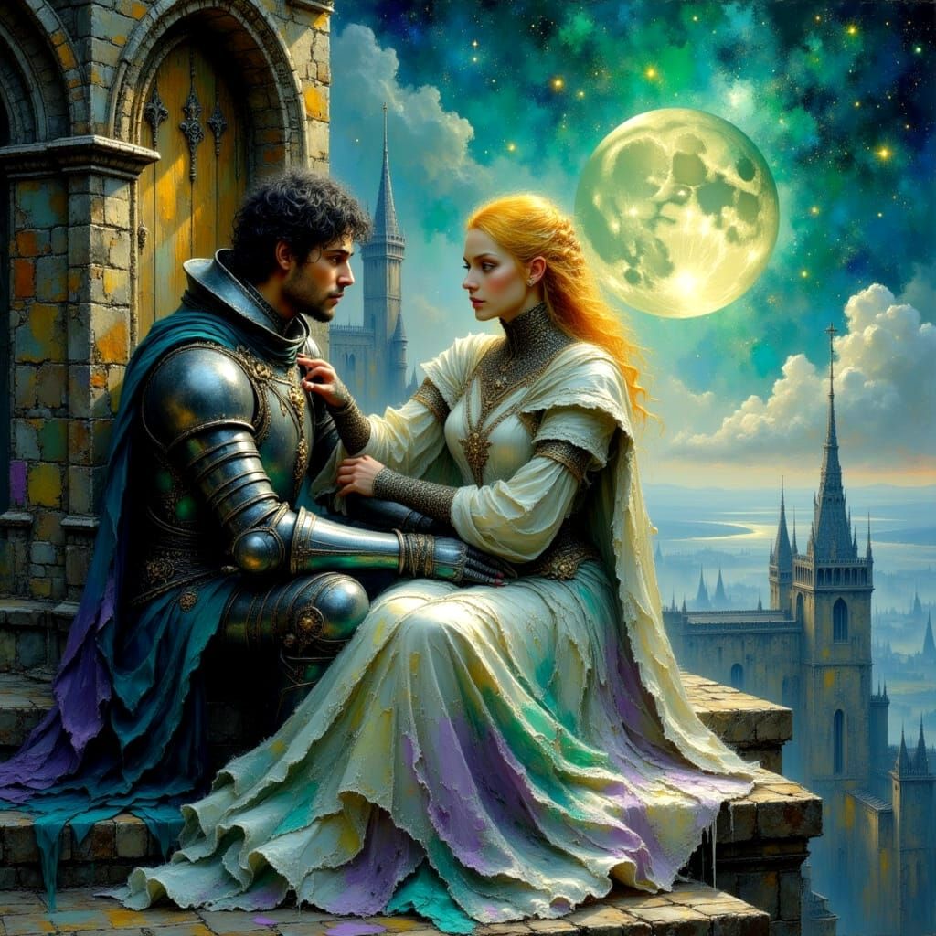 King Arthur and Guinevere in Camelot