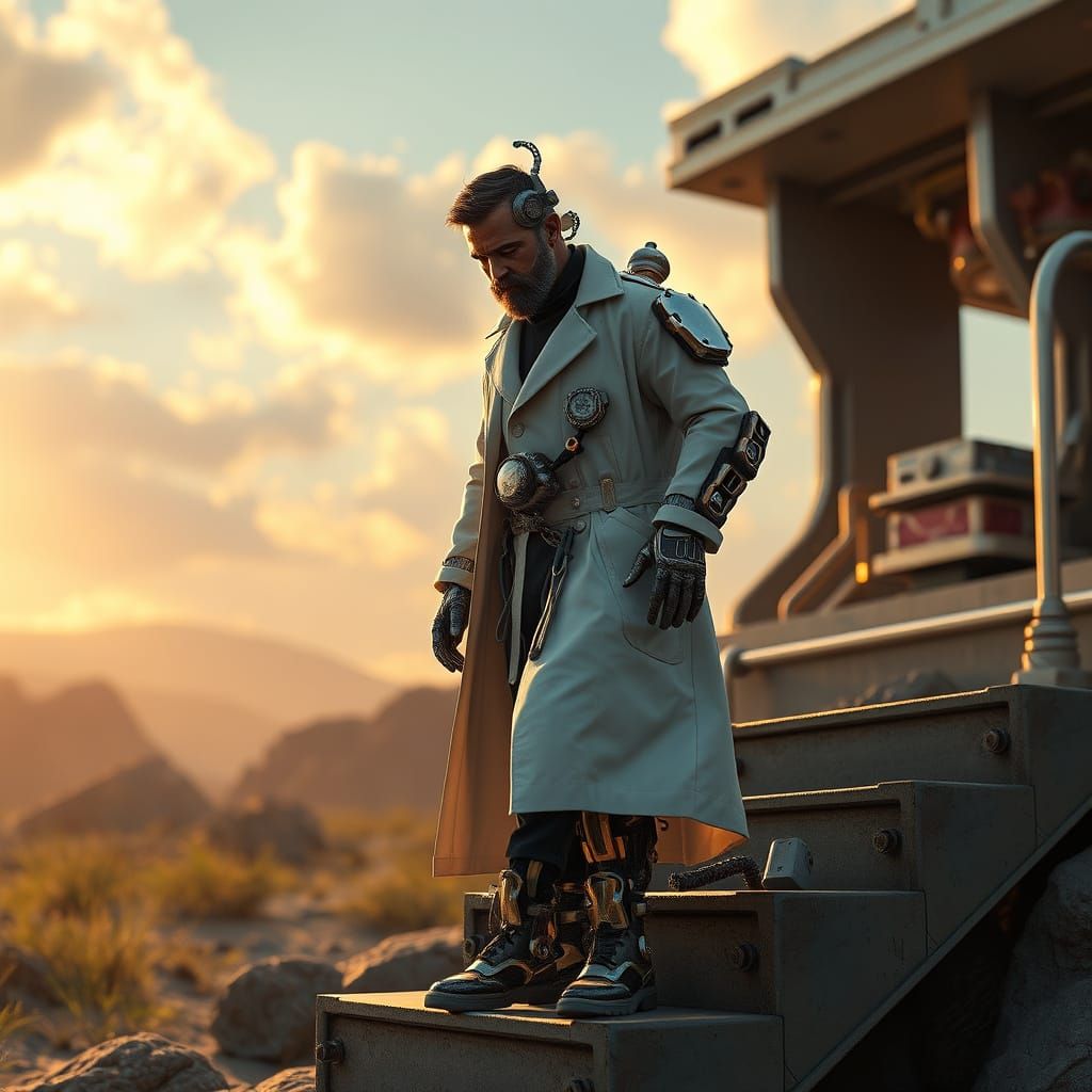 Scientist Crafts Advanced Monsters in Futuristic Lab