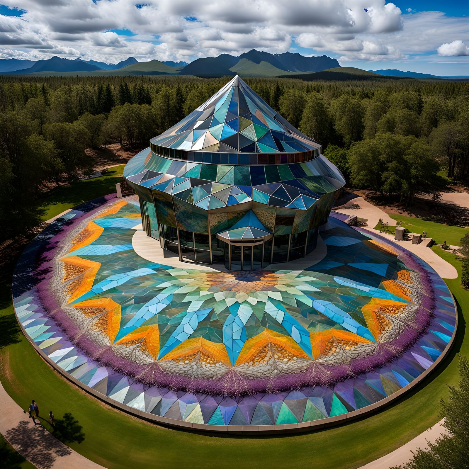 Mandala Museum: Overhead View, Embossed 3D Art