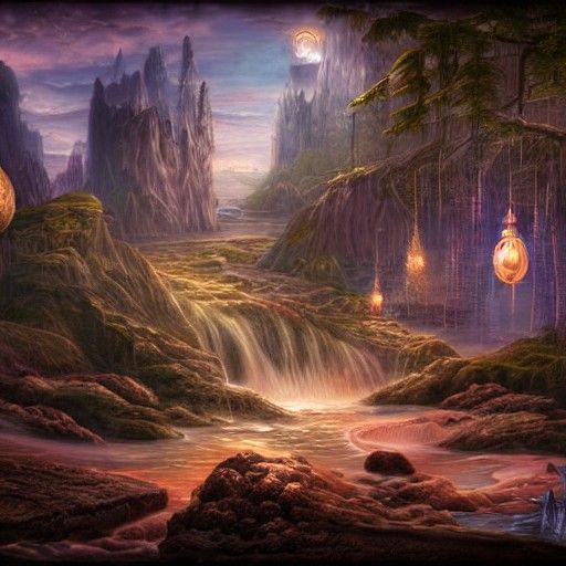 Mystical Sealed Magic in Detailed Matte Painting