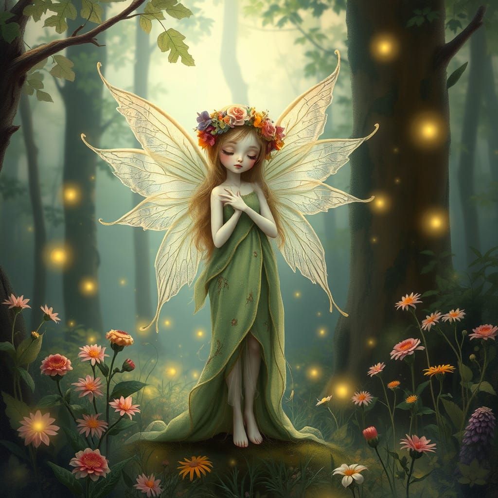 Whimsical Fae in Enchanted Forest