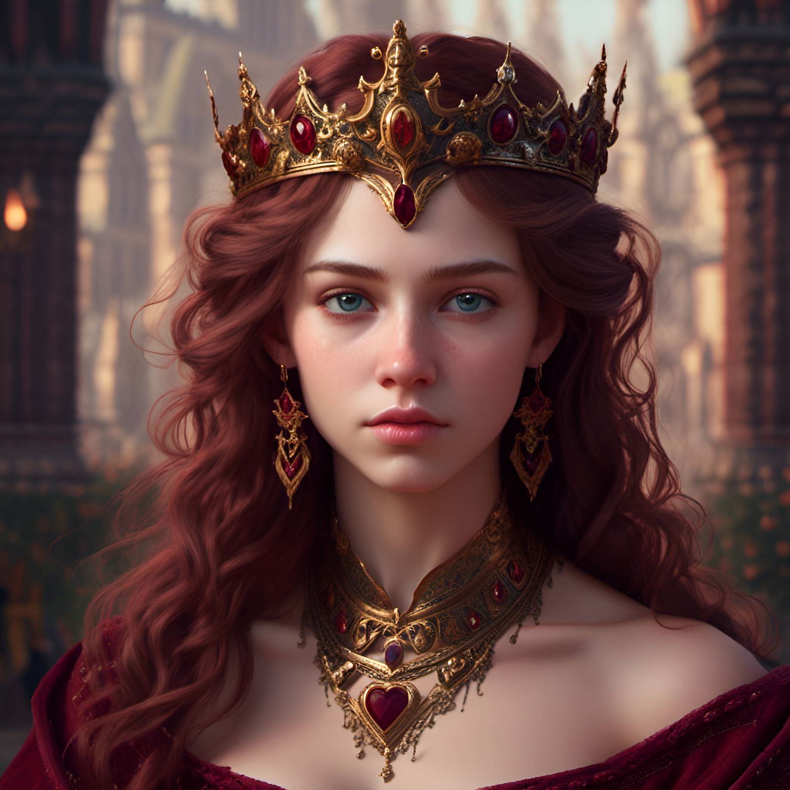 Medieval Princess Portrait in Photorealistic Style