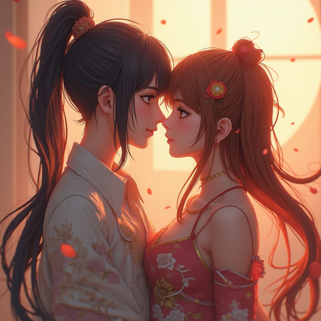 Detailed 3D Anime Art Inspired by WLOP