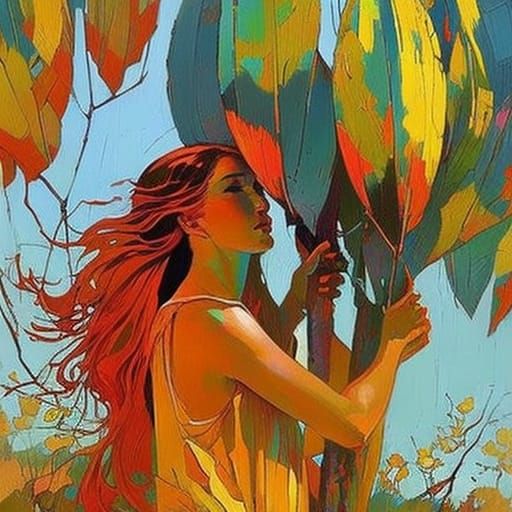 Lush Landscape in Open Impressionism Style