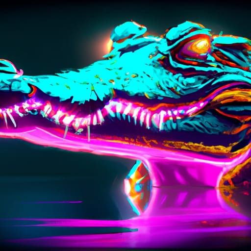 Neon Crocodile