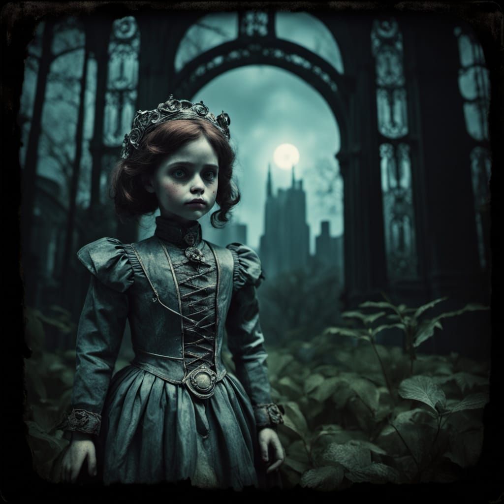 Victorian Doll Witnesses Cyberpunk Portal