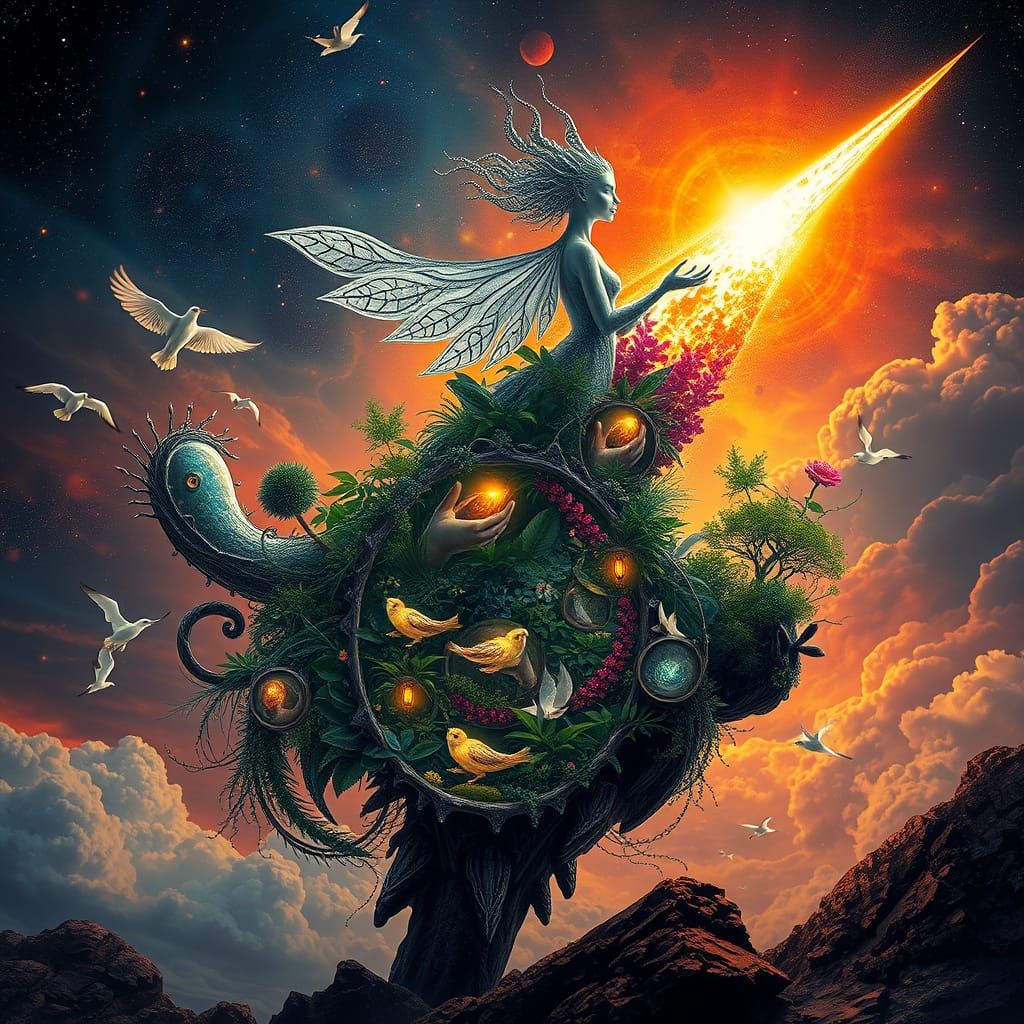 Lost Star Rides Comet Tail in Maximalist Style