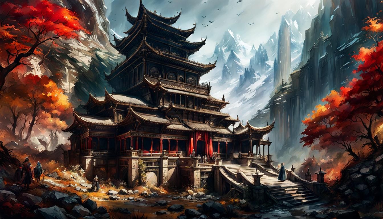 Fantasy Emperor and Empress in Hyperrealistic Watercolor