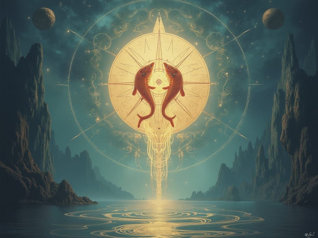 Harmonious Sacred Geometry Symbol in Ethereal Light