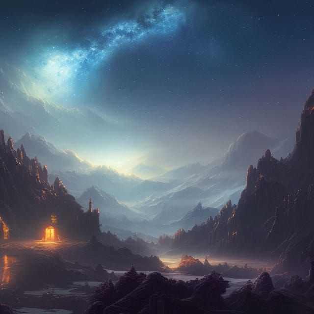 Gorgeous Stars in Detailed Matte Painting