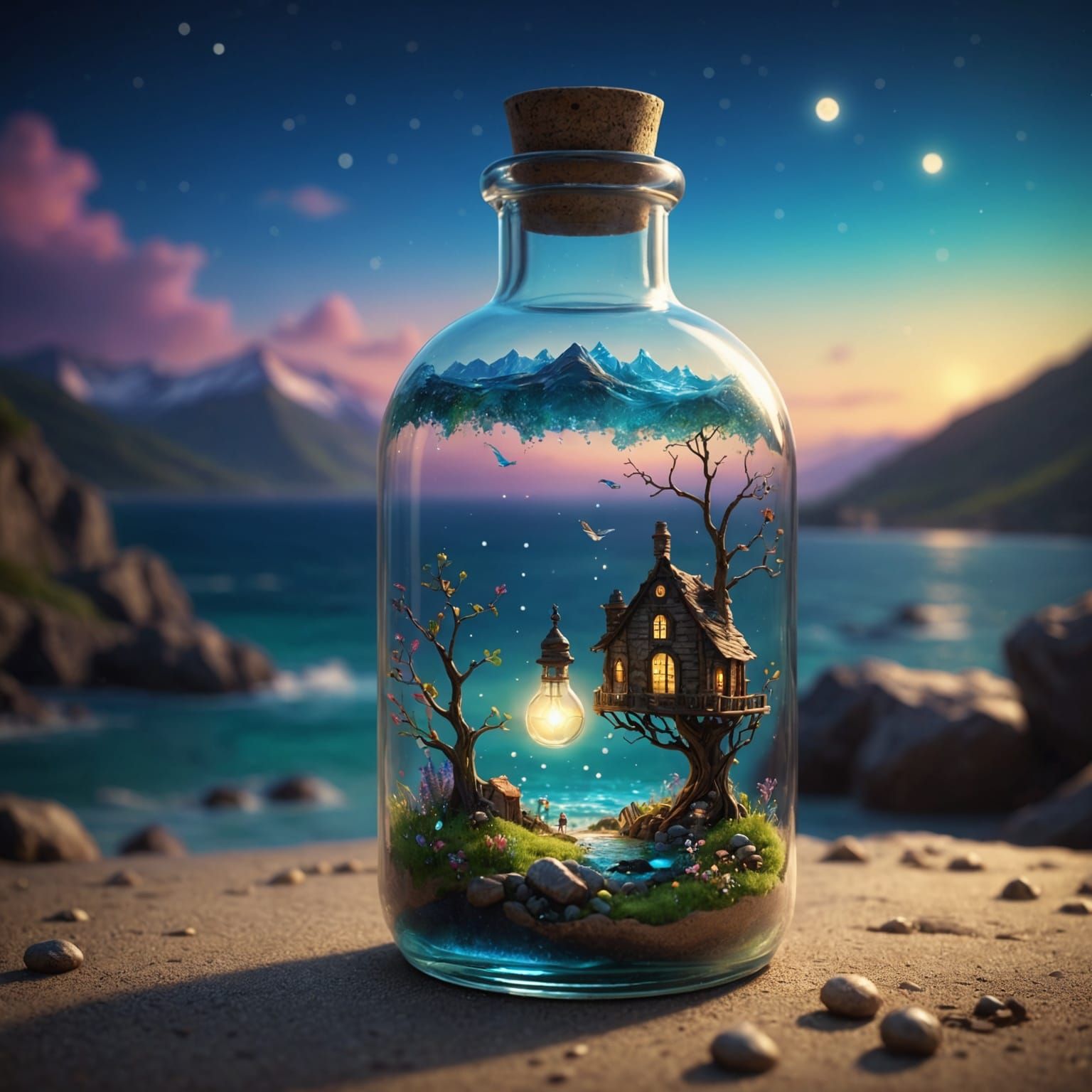 Time in a Bottle: Fantasy 8K Resolution