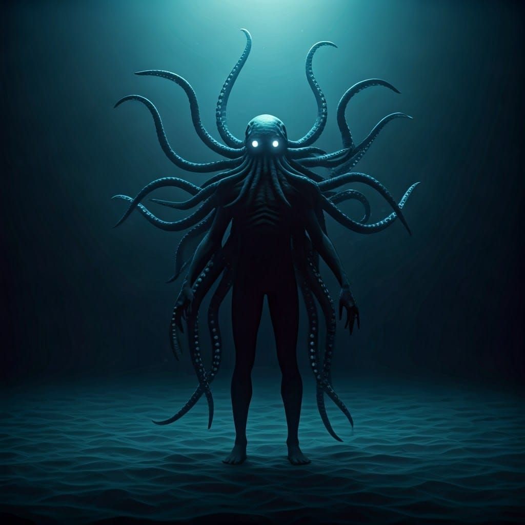 Surreal Tentacled Creature in Hadal Style