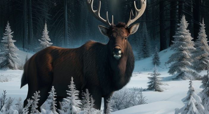 Morning Encounter in the Primordial Forest