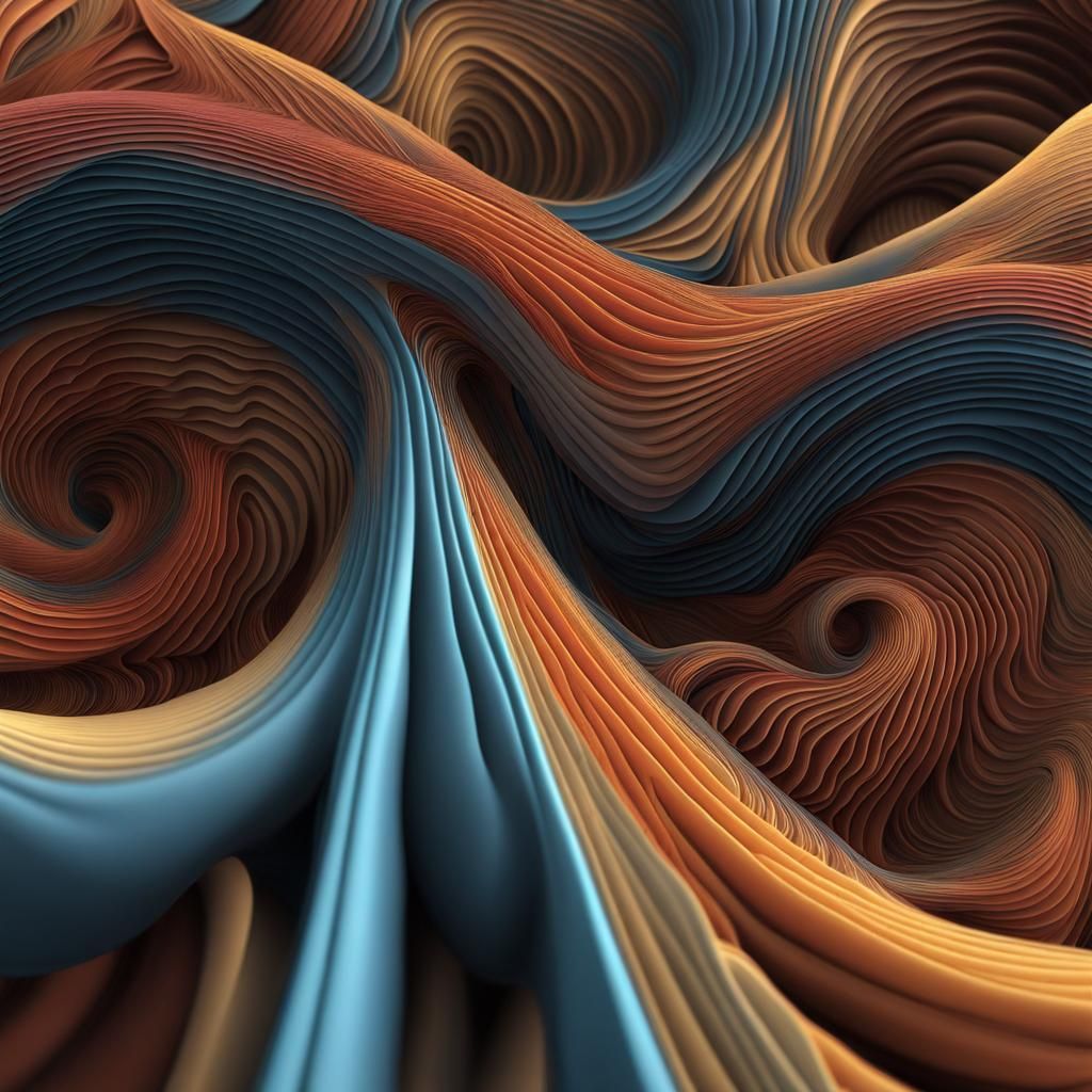blazing my own trail,abstract vector fractal, wave function, Zentangle, 3d shading, Unity 3D