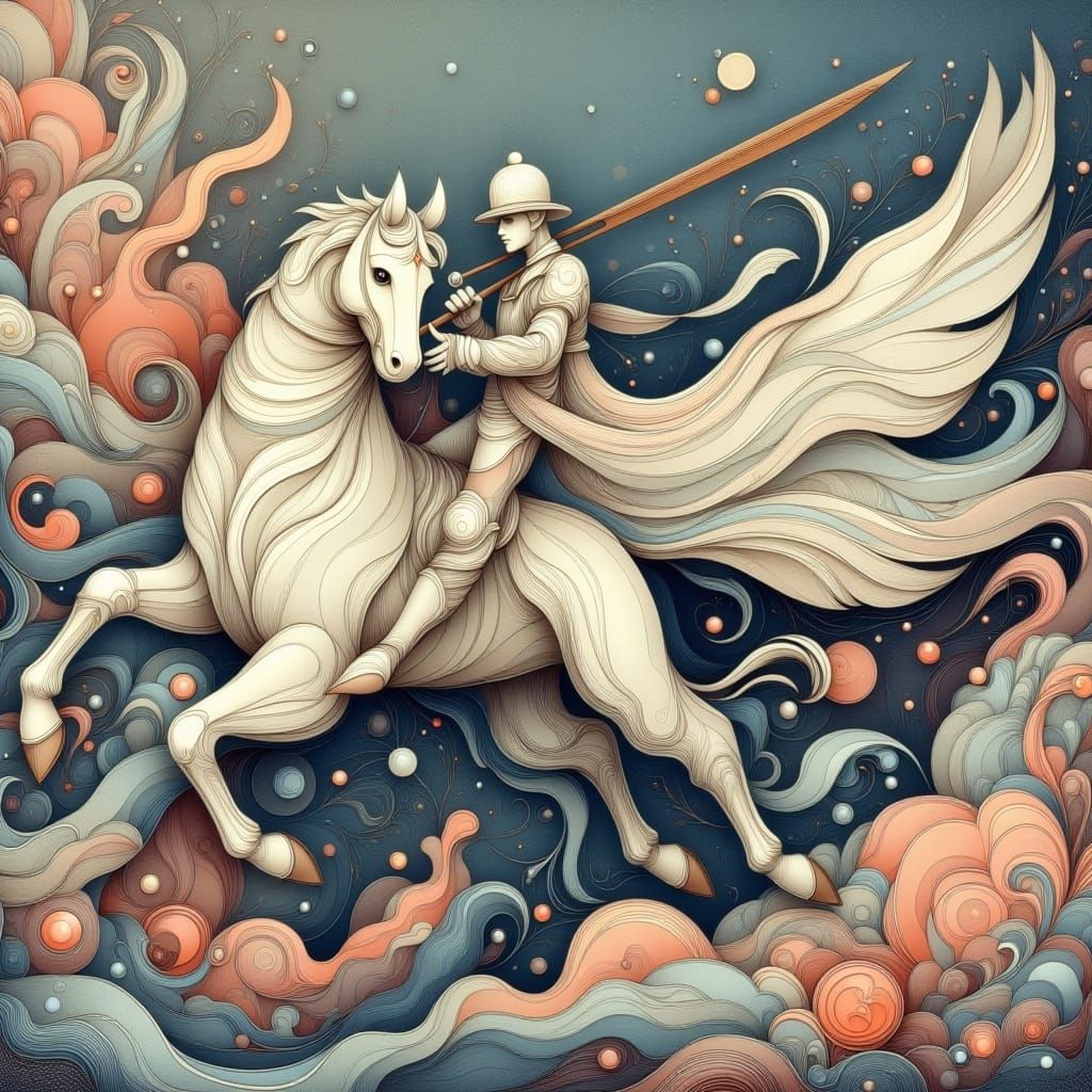 The Whimsical Fencer Generated by AI