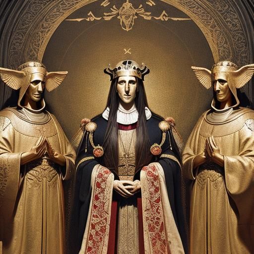 Dionysus on Dark Throne in Hellenic Cosmic Art