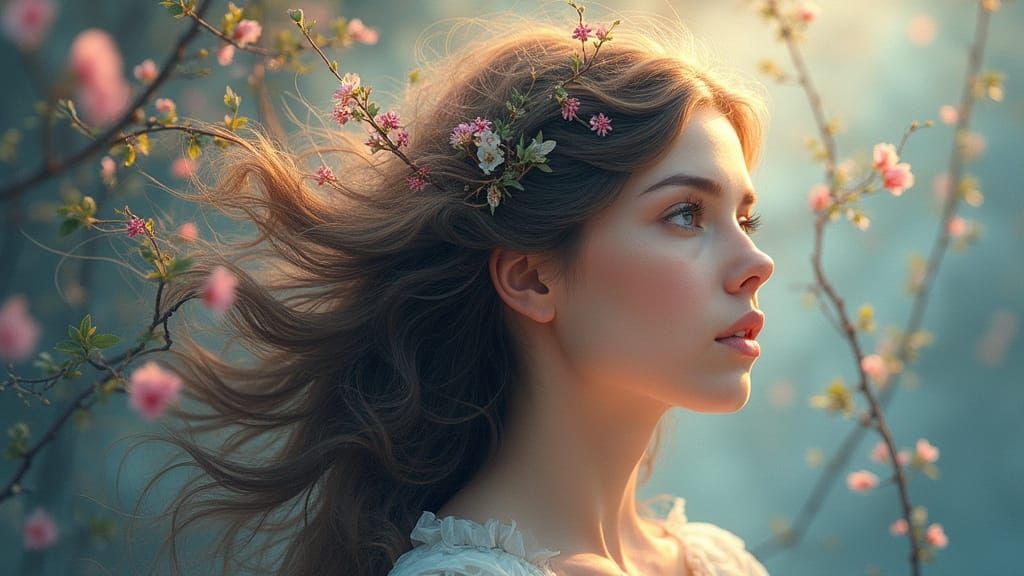 Cinematic Portrait with Whimsical Touches in Golden Hour