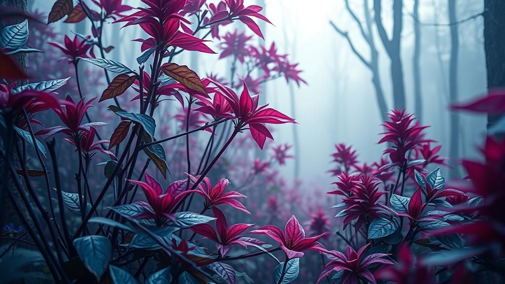 Ethereal Forest with Iridescent Flora in Hyperrealistic Styl...