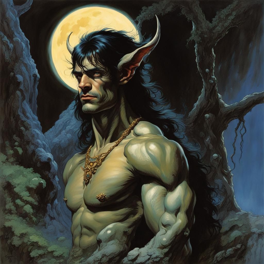 Ethereal Elf Portrait in Dark Fantasy Style