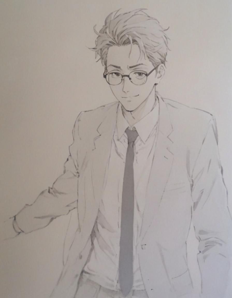 Anime-Style High School Student with Disheveled Look