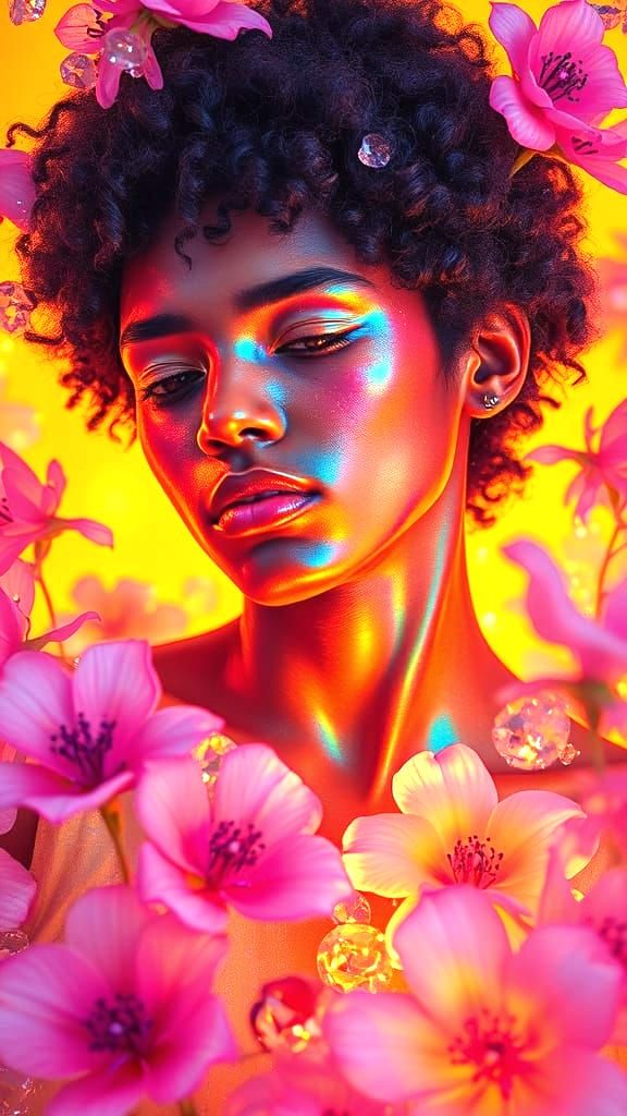 Soul's Worth: Iridescent Energy in a Surreal Style