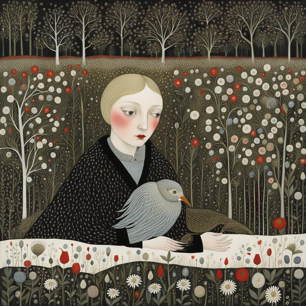 Intricate Decorative Art with Bold Colors