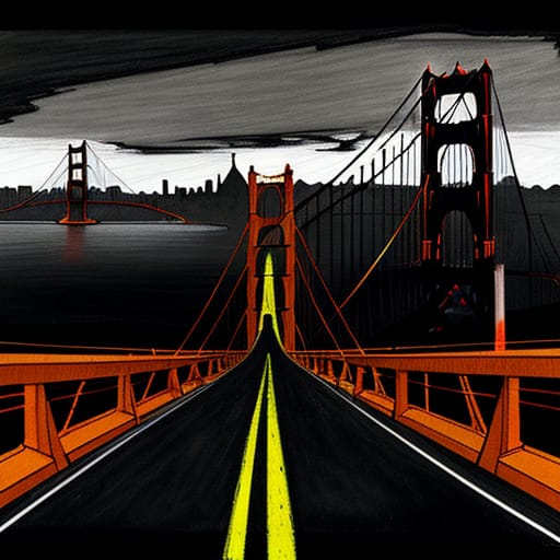 Emo Child's Drawing of a Dark Cloudy City