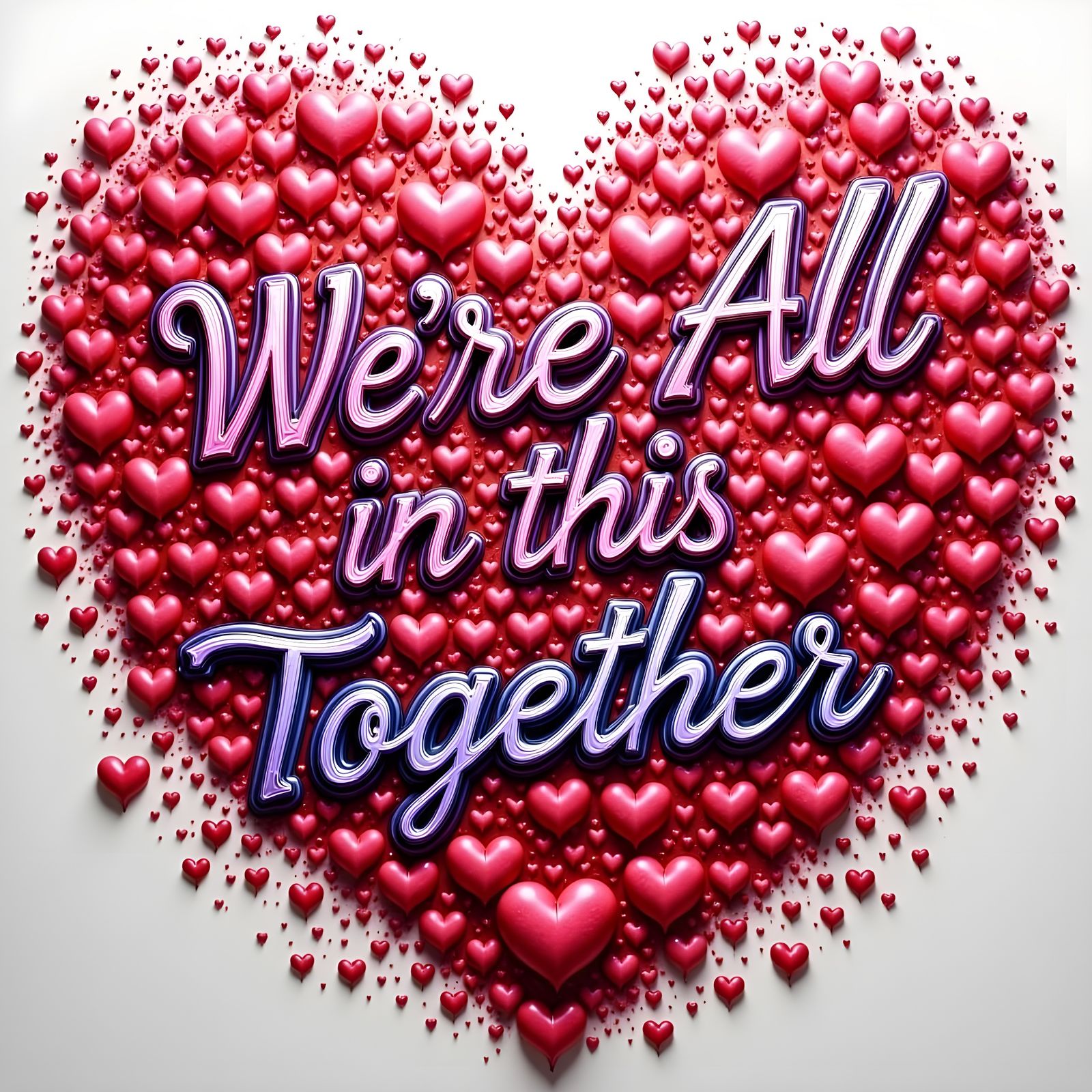 Heartfelt Unity in Rainbow Colors