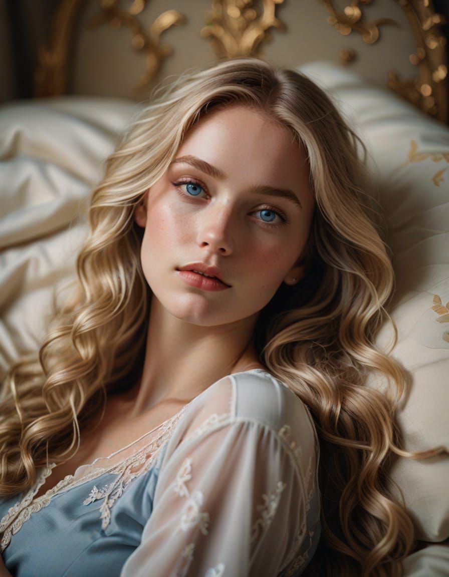 Ethereal Blonde Beauty in Soft Focus