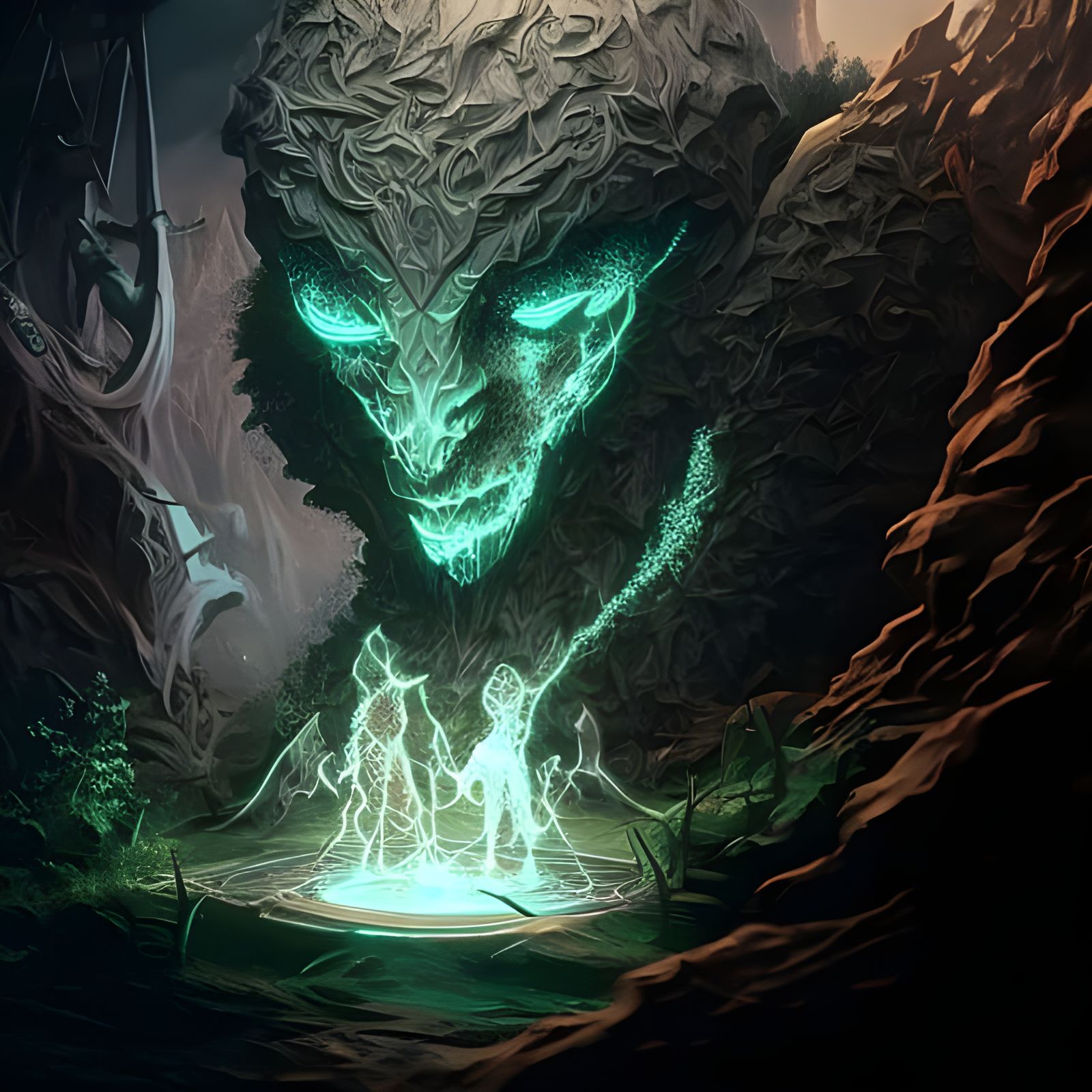 Eldritch Elemental Portrait in Fantasycore Style